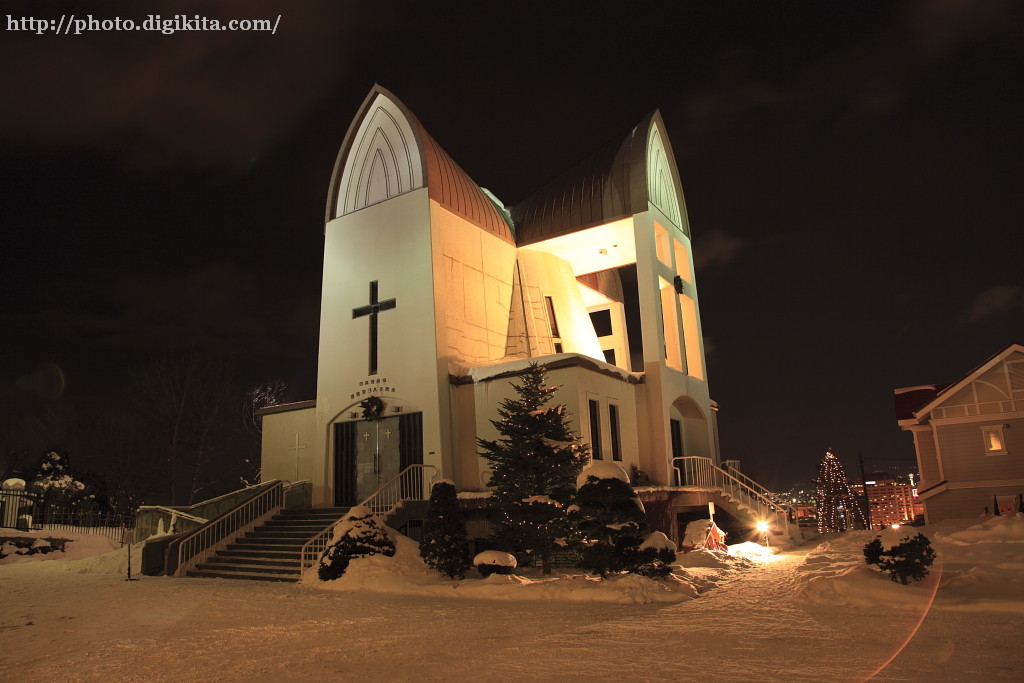 場所：函館・冬の聖ヨハネ教会